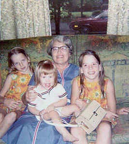 Margaret Harper, Wylly Folk St John, holding Pam Jones, & Elizabeth Harper