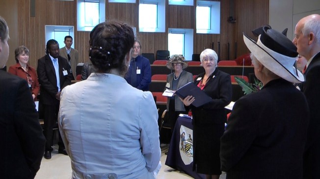 British Citizenship Ceremony - Elizabeth Harper, (Far Left)