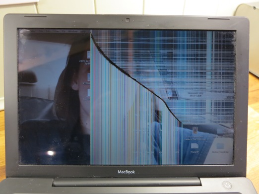 Cracked MacBook 15 inch screen